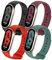 4 Stück Mi band 8 Armband/Mi band 9 Armband,Silikon Ersatzarmband für Xiaomi mi Band 8/für Xiaomi mi Band 9/für Xiaomi mi Band 9 NFC Ersatzbänder Sport für Xiaomi mi smart band 8 armband Damen Herren