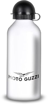 Gourde/Bouteille d'eau en Aluminium - Acier Inoxydable (thermos 24h) réutilisable 330ml à 750ml, hommage Moto Guzzi (Aluminium, Gourde Sport 650ml)