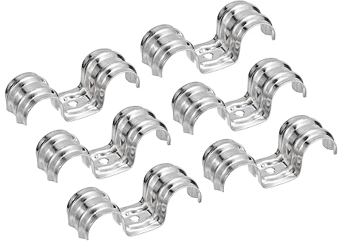 sourcing map 25Stk 20mm(13/16)Befestigungsschellen Edelstahl Rohrschelle Schlauchschelle Einzelohrschlauchschellen für Befestigung der Gasrohre Wasserrohre und Kabeln