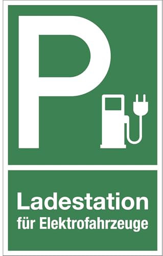 kaiserkraft | Parkplatzkennzeichen | Kunststoff | P/Ladestation für Elektrofahrzeuge | LxH 250 x 400 MM
