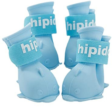 Stivali da pioggia per cani, Scarpe antiscivolo per cuccioli, Copertura per piedi in silicone per animali domestici, Stivali per cani impermeabili antiscivolo, Stivali per cani di taglia media,