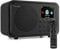 Audizio Vicenza Portable DAB Radio with Bluetooth and Internet Digital Radio, DAB+, Bluetooth 5.0, FM Tuner, Rechargeable Battery, Colour Display, Alarm Clock, Compact Design - Black