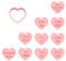 Luckious Love Heart Cookie Cutters Set - 10 Pieces 3D Plastic Heart Molds Biscuit Cutters for Party Supplies Decorations