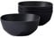 Mepal – Servierschale 4 Stück Silueta – Spülmaschinen- und mikrowellenfest – Salatschüssel – Tapas Teller – Geschirr – 750 ml – Nordic black