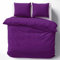 Cotton Castle Bettwäsche Bettgarnitur Bettbezug 100% Baumwolle 135x200 155x220 200x200 200x220, Farbe:Violett, Größe:155 x 220 cm