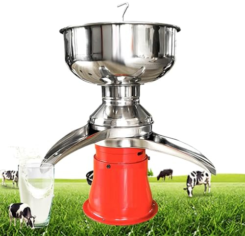 URJWAN Separador CentríFugo De Crema De Leche, Separador De Crema EléCtrico De 200 W, Separador De Leche De Cabra De Acero Inoxidable, Separador De Crema De Vaca Lechera