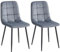 Colenis - Ela Esszimmerstühle - 2er Set - Grau - Samt - Für Esszimmer, Küche & Wohnzimmer - Modernes Design