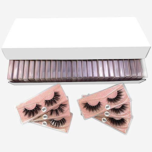 30 paires de faux cils 3D en vison, longs et naturels, en vrac, ensemble de maquillage, épais et moelleux, paquet/49/845, vente en gros