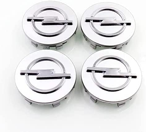 4 Stück Kappen Radnabenabdeckungen Radnabenkappen für Opel Astra J Sports Tourer 2012-2015, Auto-Tuning Dekoration Zubehör Zentralen Logo Teilewasserdicht,Silver-58mm