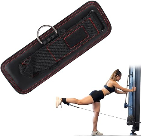 Endless Premium Einzel-Knöchelriemen mit Metallschnalle | Verstellbar | Schwarz | Metall & Neopren | Für Kabelzugmaschine, Fitness, Widerstandsbänder, Kickbacks, Gesäß- & Unterkörpertraining