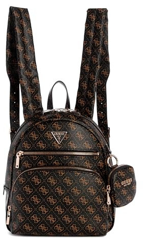GUESS Power Play Tech Backpack M Brown Logo