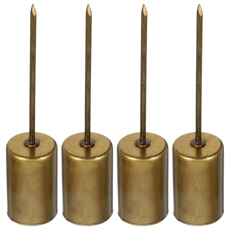 PRETYZOOM 4pcs Holiday Candle Cups Taper Candles Tapered Stick Holder Table Decorations box Christmas Decor Holder with Spike Metal Cup Iron