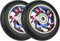 Fleymu Stunt Scooter Rollen,2 Stück Pro Scooter Replacement Wheels, 100mm Scooter Räder with ABEC-9 Bearings, Thickened PVC Stunt Scooter Wheels Kompatibel für Meisten Stuntscooter & Kickscooter