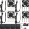 JYUDAUFU Lot de 4 ventilateurs de refroidissement sans balais USB 60mm × 10mm 6010 DC 5V 3300tr/min avec accessoires, pour bricolage/test/imprimante 3D/boîtier PC/DVR/CPU/petits appareils