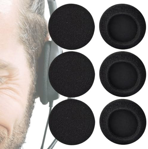3 Paar 5cm kopfhörer ohrpolster,ohrpolster,ohrpolster kopfhörer,Schaumstoff Polster,Ersatz Ohrpolster Schaum Ohrkissen,50mm Black Ersatz Earpads Audio Kopfhorer