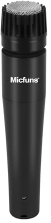 micfuns M57 Vocal Dynamic Classic Style Microphone Audio Instrument Classic Professional Dynamic Cardioid Unidirectional with Cable, for Instruments, Drums, Percussion, Vocals