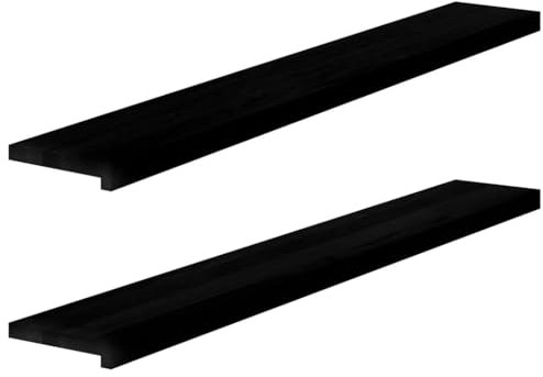 vidaXL Fensterbänke 2 Stk. Dunkelbraun 140x20x2 cm Massivholz Eiche, Fensterbrett, Holz Treppenstufe, Holz Fensterbrett, Fensterbank Eichenholz