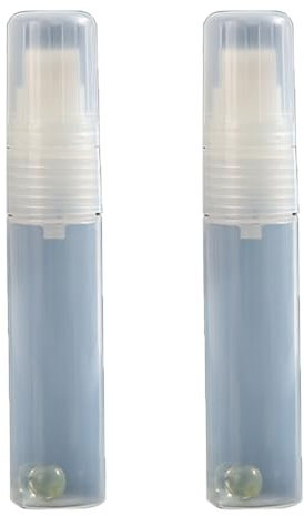 Rotuladores de pintura en blanco rellenables vacíos de 15 mm, con cabeza plana, recargables, marcadores de pintura acrílica, 2 unidades
