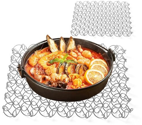Topfuntersetzer Aus Metall, Spiraluntersetzer Aus Edelstahl, Verbrühungsfreier Metall-Untersetzer,kitchen Potholders Trivet Mats, Opfuntersetzer, Outdoor-Federpolster Für Küchenarbeitsplatte