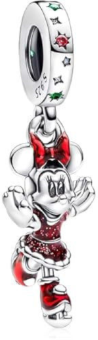 MSPOVOF Souris Patin à glace Charm S925 argent sterling charms perles pour bracelets et colliers pour Noël anniversaire cadeau de bijoux pour femmes