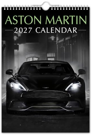 The Calendar King - Aston Wandkalender 2025, Nostalgie/Auto/Oldtimer/Weihnachten/Geburtstag/Geschenkidee/Geschenk/Neuheit/Wichteln/Bürogeschenk (Vollfarbig, A3-Größe)