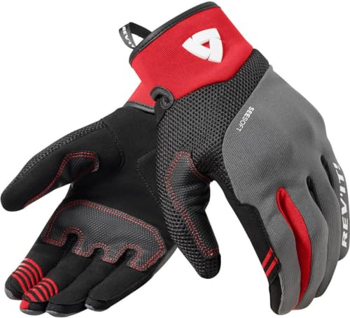 Revit Endo Motorrad Handschuhe, schwarz/grau/rot, 2XL