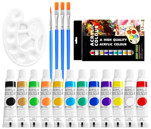 Generisch Kit de peinture aquarelle pour enfants - Kit de peinture aquarelle pour l'extérieur - Kit de voyage - Kit d'art compact pour le croquis - Kit de peinture aquarelle pour enfants