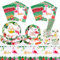 Aloha - Lot de 81 vaisselle de fête hawaïenne - Décoration d'anniversaire d'enfant - Assiettes en carton - Gobelets en carton - Serviettes - Motifs d'été - Décoration de fête pour garçon et fille