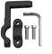 Fauhapyway Motorcycle Mirror Mount Bracket ，22mm Handlebar Clamp Aluminum Alloy with M6 M8 M10 Thread Holes for Rearview Mirror Installation(Black)
