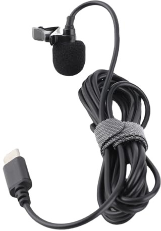 Dpofirs Microphone USB Lavalier - Micro à Revers pour Les Interviews, Streaming en Direct, Cours en Ligne, avec Design à Vent et Un Super Motif de Ramassage Cardioïde