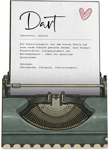 Generisch Dart Geschenke für Männer Karte Definition Dart Holzkarte - Geburtstagskarte mit Umschlag - stilvolle Dart-Grußkarte, besonderer Gruß, der Freude bereitet, Grußkarte für Familie und Freunde