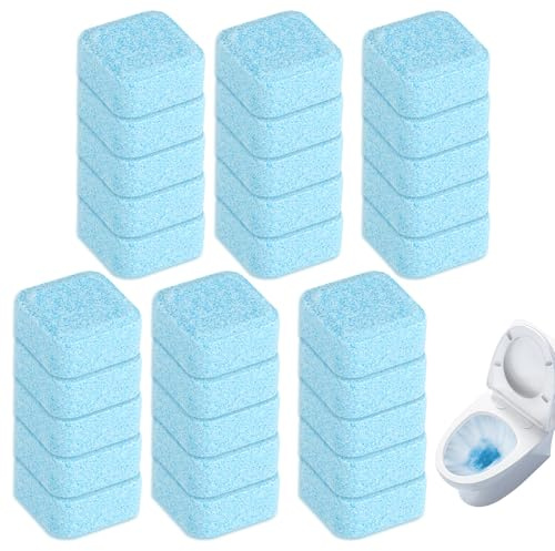 30 Stück WC Reinigungstabs, Extra Starke Toilettenreiniger gegen Kalk und Urinstein, Umweltfreundliche Tabs mit Aktivsauerstoff und Zitronensäure, Frischer Duft für WC-Tiefenreinigung
