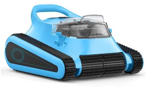 AYJYZHIAG Limpiador robótico inalámbrico for Piscinas enterradas de hasta 2000 pies Cuadrados. Aspiradora for Limpieza Todo Tipo y líneas flotación(Blue)