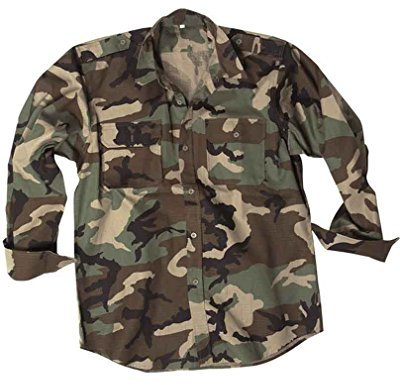 Mil-Tec Ripstop Militärhemd, XS, Mehrfarbig