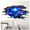 Adesivi Murali Cameretta Stickers da Muro Bambini Galassia 3D, Carta Adesiva per Mobili Adesivi Muro Camera da Letto, Adesivi Inter Soggiorno Wall Stickers Spazio Stereo per Casa. (Blu)