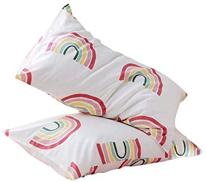 fendie Blumenmuster Twin/Full/Queen Size Kissen von 2 Set Botanical Mädchen Standard Kissen für Deko, Umschlag Schließung Ende, baumwolle, Floral-4, Standard size (Twin/Full/Queen)