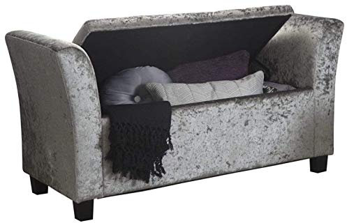 Verona Crushed Velvet Window Seat (Grey)