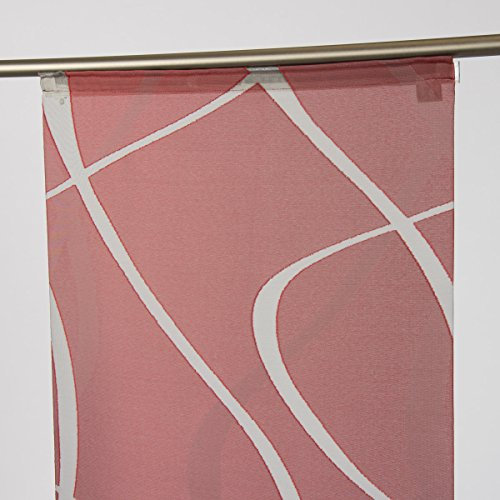 SCHÖNER LEBEN. Schiebevorhang Flächenvorhang Wave rot 245x60cm