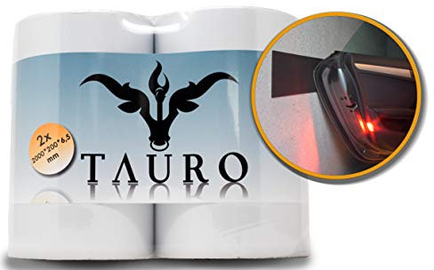 Tauro Auto Türkantenschutz für die Garage – 2er Pack (2m*20cm*6,5mm) – Garagen Wandschutz, kinderleichte Montage, extra dick und selbstklebend (Weiß)