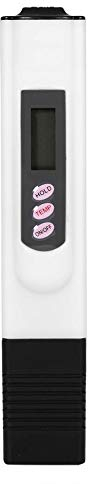 Testeur de Qualité de l'eau TDS Thermomètre 2 en 1 Set, TDS Testeur Portable avec Ecran LCD 0-9990 PPM Plage de Mesure, TDS Mètre Numérique pour Eau Potable, Aquariums et Piscines(Blanc)