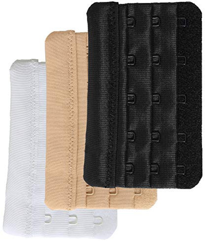 Magicmode Bra Extender 5 Hook Women's Plus Size Bra Strap Extenders 3pcs