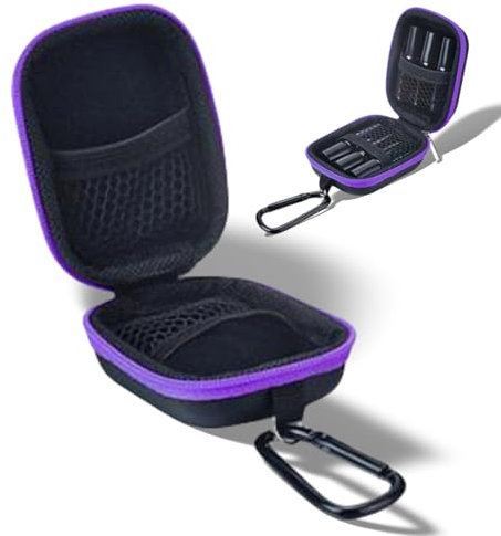 Custodia trasporto per olio essenziale, antigoccia per custodia viaggio portatile 5 ml * 6 bottiglie(Viola)