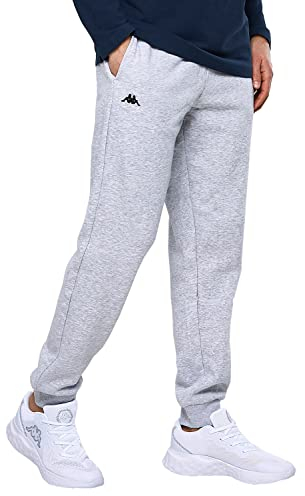 Kappa Pantalon de survêtement VRODELL I Pantalon de Jogging pour Homme en Tissu Sweat I pour Le Sport et Les Loisirs et Le Fitness I Taille avec Cordon de Serrage | dans Les Couleurs Gris, Noir et