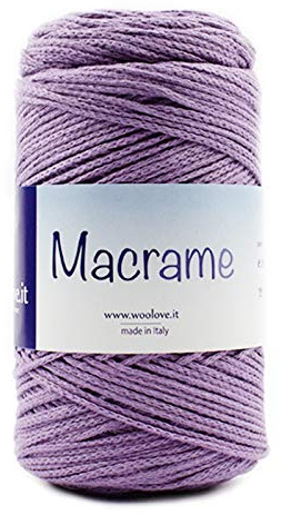 Makramee Geflochtene Schnur aus Bio-Baumwolle Häkelband zum Stricken, Makramee ECC Lila 505