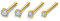 PiercingJak 4 Pcs Lot Piercings Nez Tige Droit 20Ga Clou Boucle de Nez en Acier Inoxydable Zircon Blanc 1,5mm/2,0mm/2,5mm/3,0mm Bijoux de Corps Femme Homme (Or)