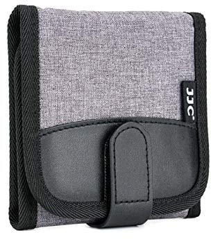 JJC Filtertasche mit 3 Fächern für Filter bis 82mm Tasche für UV CPL ND Sternfilter Ürtelschlaufendesign mit Mikrofaser-Reinigungstuch