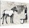 Runa Art Bild Banksy Washing Zebra Modern Wandbilder Loft Wohnzimmer 1 Teilig - Made In Germany - Street Art Weiss Flur 012915a