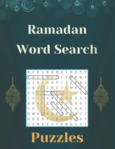 Ramadan Word Search: 43 Word Search Puzzles Large Print with Solutions, Islamic Themed Word Search, Ramadan Activity Book For Adults and children