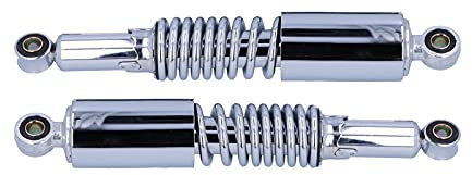 Tbest Motorrad Stoßdämpfer, 1 Paar 12,5 Zoll Motorradfederung Federstoßdämpferstrebe Edelstahl Dämpfer Ersatz für 125ccm 150ccm 200ccm