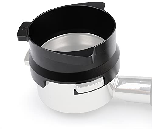 FIRJOY 54mm Espresso Dosing Funnel for Breville Barista Portafilters Hands-Free (Aluminum Alloy-Black)